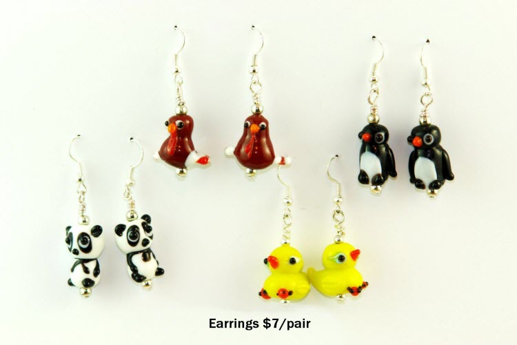 Animal earrings $7/pair